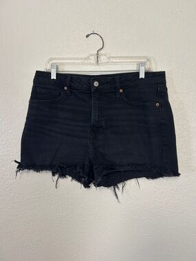 Old Navy Women's Black Distressed Denim Cutoff Shorts